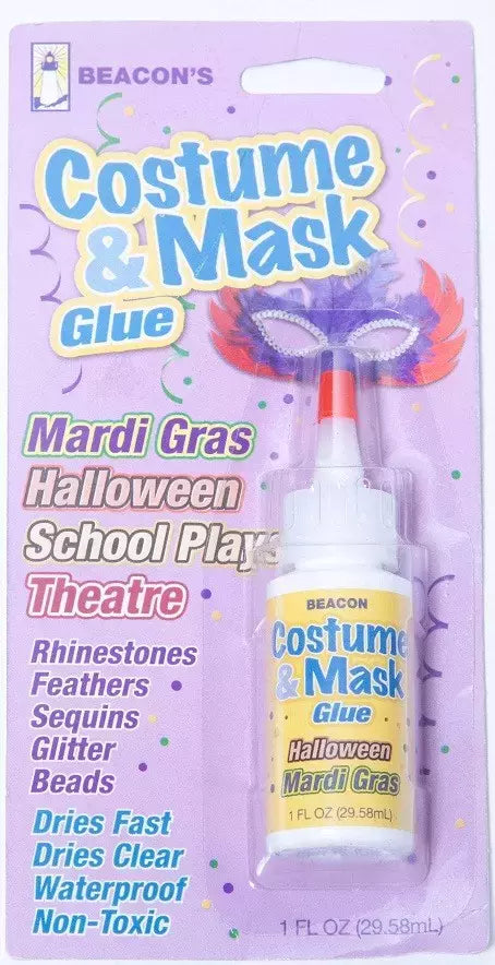 Costume & Mask Glue Permanent Water-Based Adhesive for Embellishments - 1 Ounce