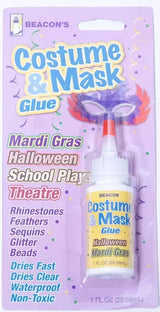 Costume & Mask Glue Permanent Water-Based Adhesive for Embellishments - 1 Ounce