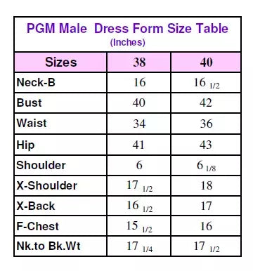 Half Scale Men Dress Form Pin-able Linen for Draping Practice - 17.5 in