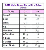 Half Scale Men Dress Form Pin-able Linen for Draping Practice - 17.5 in