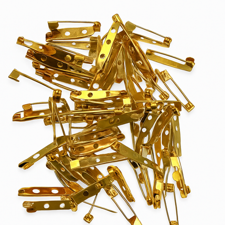 Brooch Pin Backs Non-Locking C Clasp Easy Craft Attachment - 1" 144 Pack