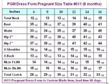 Pregnant Dress Form Pinnable Linen Body Form for Draping - #PGM-611