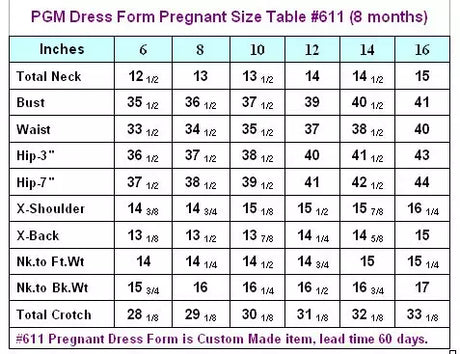 Pregnant Dress Form Pinnable Linen Body Form for Draping - #PGM-611