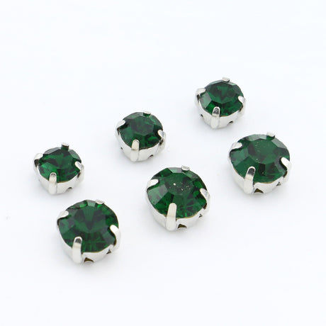 Sew-On Rhinestones Crystal Decorative Studs for Leather & Apparel - 6mm/8mm