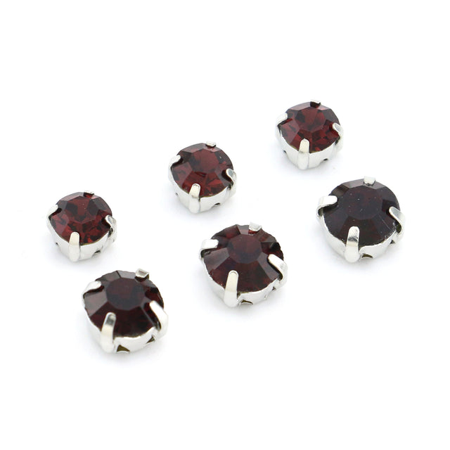 Sew-On Rhinestones Crystal Decorative Studs for Leather & Apparel - 6mm/8mm