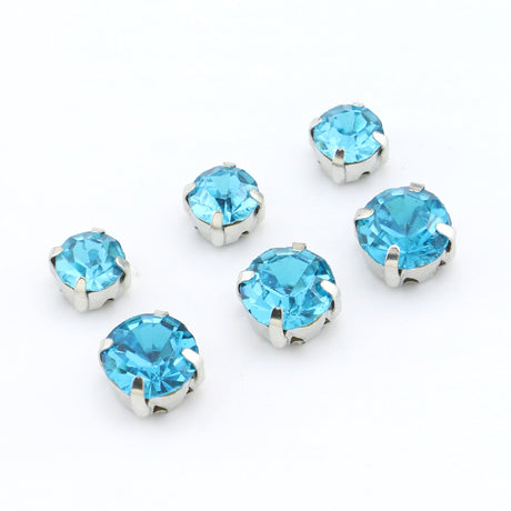 Sew-On Rhinestones Crystal Decorative Studs for Leather & Apparel - 6mm/8mm