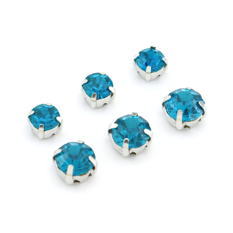 Sew-On Rhinestones Crystal Decorative Studs for Leather & Apparel - 6mm/8mm