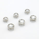 Rivets 4-Prong Transparent Rhinestone Decorative Rivets for Bags & Garments - 6mm