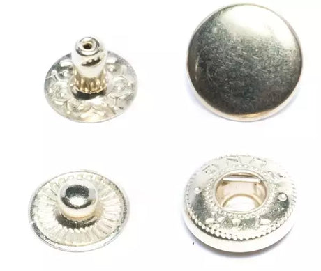Spring Snaps Iron Durable for Garments & Lightweight Fabrics - 10mm to 15mm