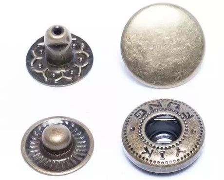 Spring Snaps Iron Durable for Garments & Lightweight Fabrics - 10mm to 15mm