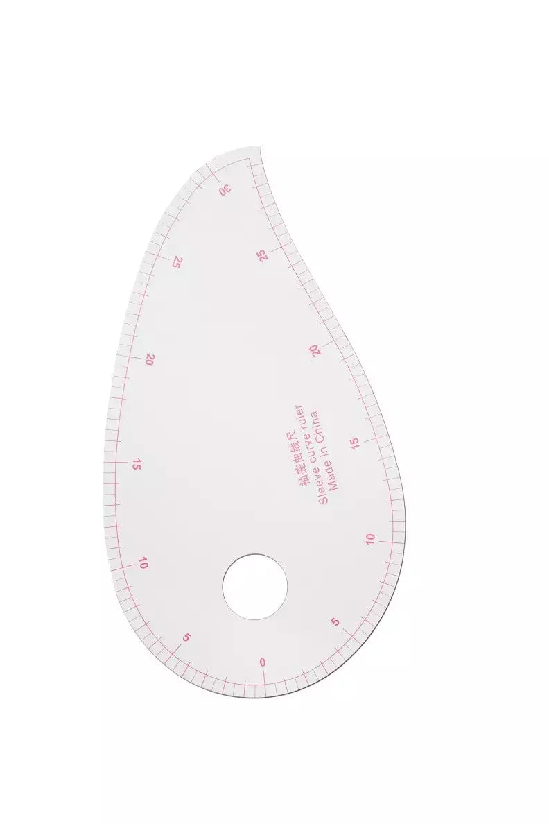 Sleeve Curve Ruler Transparent Metric Sewing Ruler - 2cm x 30cm