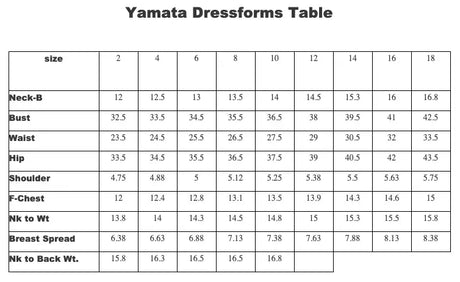 Professional Dress Form Full Body Collapsible Shoulders for Sewing & Patternmaking - Sizes 2-18