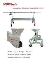Manual Fabric Spreader Expandable Heavy-Duty for Cutting Tables - 48" to 72"