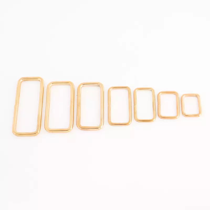 Square Metal Ring Durable Welded Hardware for Bags & Straps - Multi-Size