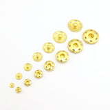 Metal Sew-On Snap Buttons Durable Fasteners for Garments - 8mm to 25mm