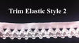 White Elastic Trim Decorative Sewing Trim - 3/8" to 1"