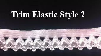 White Elastic Trim Decorative Sewing Trim - 3/8" to 1"