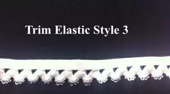 White Elastic Trim Decorative Sewing Trim - 3/8" to 1"