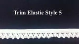 White Elastic Trim Decorative Sewing Trim - 3/8" to 1"