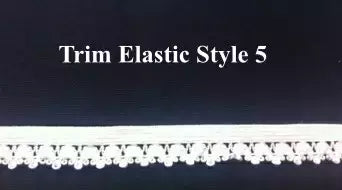 White Elastic Trim Decorative Sewing Trim - 3/8" to 1"