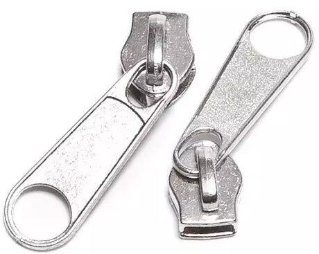 Zipper Slider Metal No-Locking Pull for #3/#5 Coil Zippers
