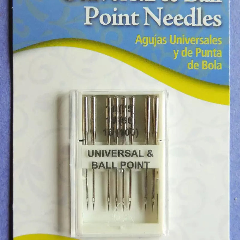 Sewing Machine Needles Universal and Ball Point for Home Sewing - Sizes 11/75, 14/90, 16/100