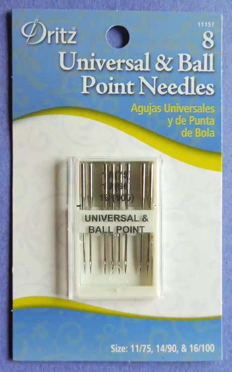 Sewing Machine Needles Universal and Ball Point for Home Sewing - Sizes 11/75, 14/90, 16/100