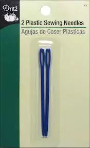 Plastic Sewing Needles Durable for Needlepoint, Knits & Hand Sewing - 2 pc