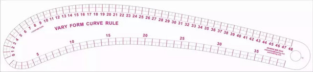 French Curve Plastic Ruler Durable Pattern Making Tool - 48 cm