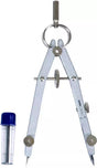 Metal Bow Compass Adjustable with Graphite Refills for Classroom Use