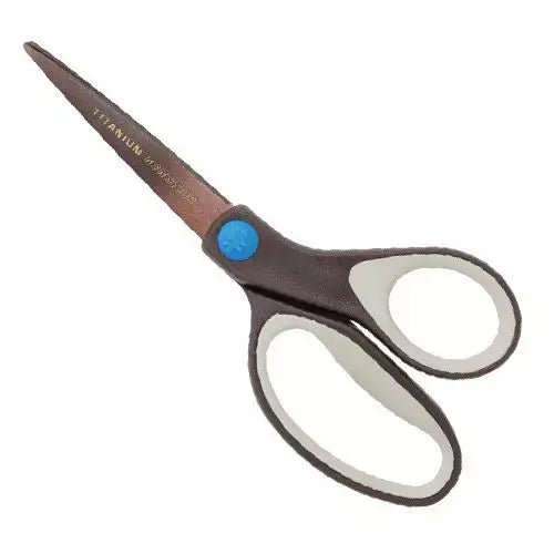 Titanium Bonded Scissors Straight Blade Non-Stick Soft Grip for Craft Cutting - 7" Westcott