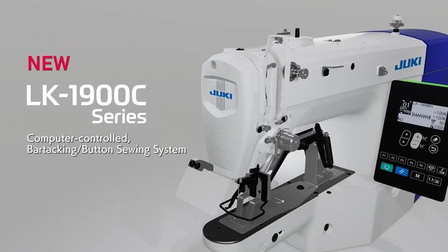 Bartacking Industrial Sewing Machine Computer Controlled High-Speed for Heavy-Duty Sewing - JUKI LK-1900-C