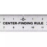 Center Finding Aluminum Ruler for Precise Center Marking - 12"