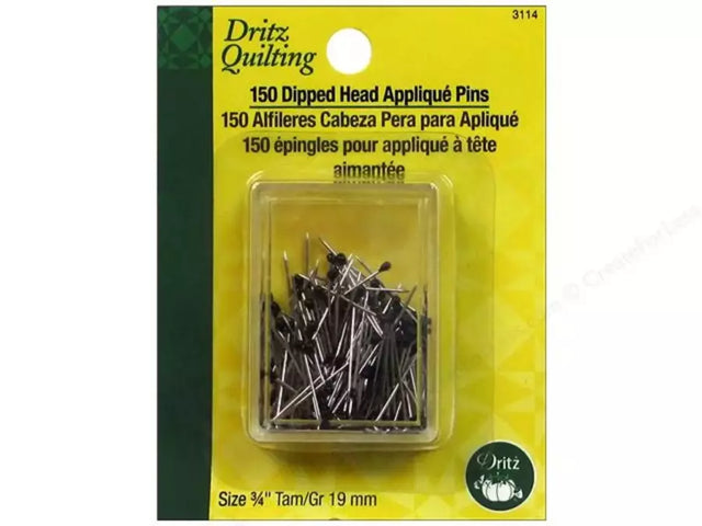 Applique Pins Dritz Small Dipped Head for Quilting Hand Work - 3/4"