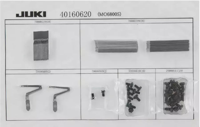 JUKI MO-6800 Spare Parts Kit for Serger Maintenance - OEM Replacement
