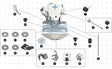 JUKI AMS-210/221/224 Spare Parts Kit Heavy-Duty for Industrial Sewing Machines - ENH*