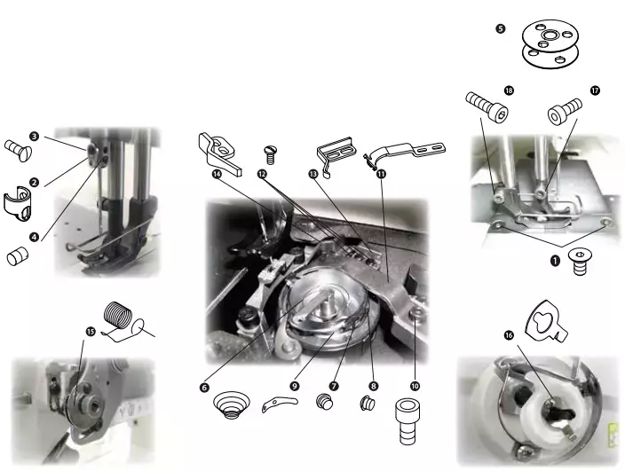 JUKI LU-2810A-7 Spare Parts Kit Heavy-Duty for Industrial Sewing Machine