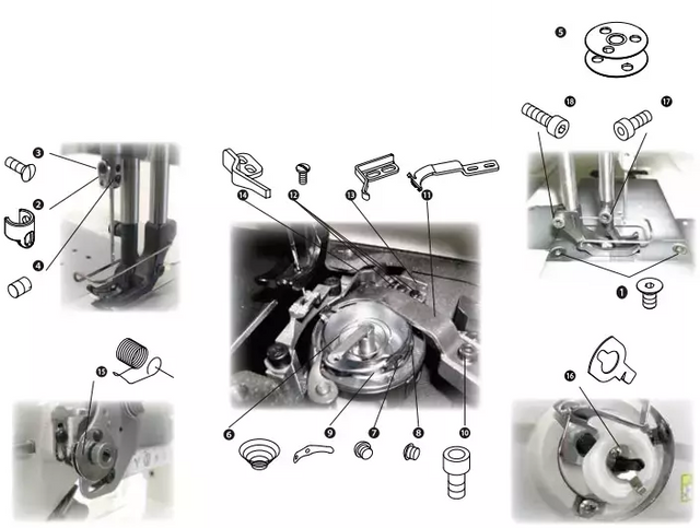 JUKI LU-2810A-7 Spare Parts Kit Heavy-Duty for Industrial Sewing Machine