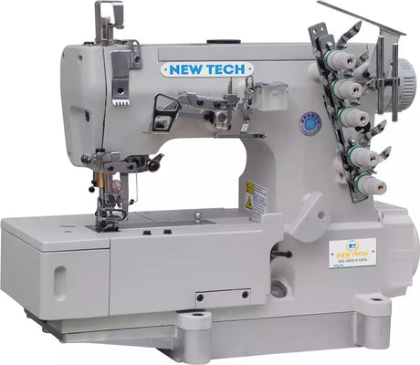 Coverstitch Industrial Sewing Machine 3-Needle 5-Thread Direct Drive - Built-in Servo Motor