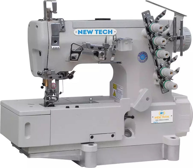 Coverstitch Industrial Sewing Machine 3-Needle 5-Thread Direct Drive - Built-in Servo Motor