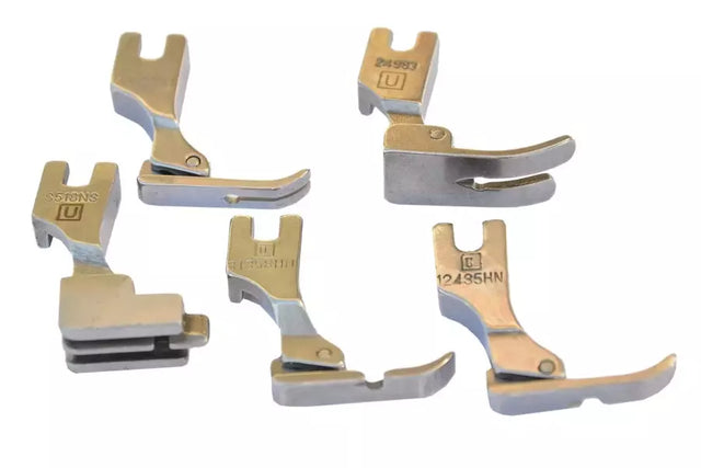 Industrial High Shank Presser Feet 5-Pack for Lockstitch Machines - Metal