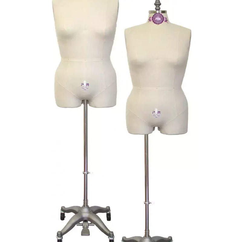 Dress Form Women Plus Size Half Body with Legs - Collapsible Shoulder