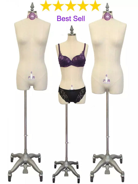 Professional Lingerie Dress Form Double Function with Legs - Size 2-10