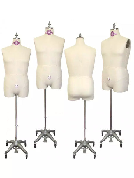 Men's Dress Form with Legs Linen Heavy-Duty for Draping - Sizes 36-42