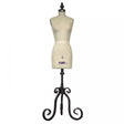 Miniature Half Scale Ladies Dress Form Pinnable Linen - 17 in