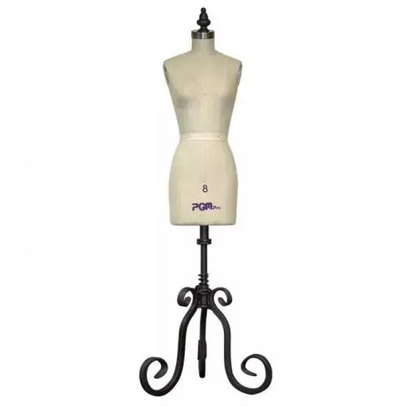Miniature Half Scale Ladies Dress Form Pinnable Linen - 17 in