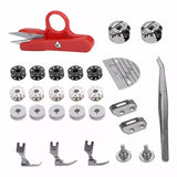 Sewing Machine Spare Parts Kit Durable 27-Piece for Industrial Flat Bed Machines