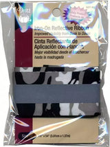 Reflective Iron-On Ribbon High-Visibility Camouflage Trim - 1-1/2" x 54"