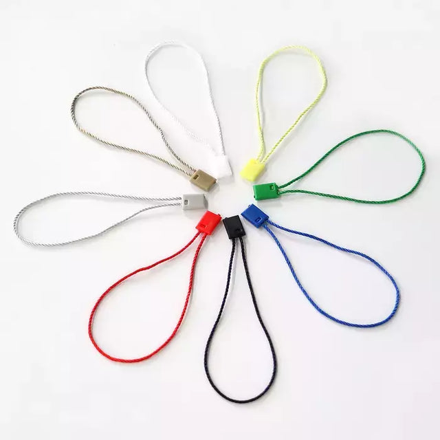 Hang Tag Nylon String Fastener Hook Ties - 7" Snap Lock