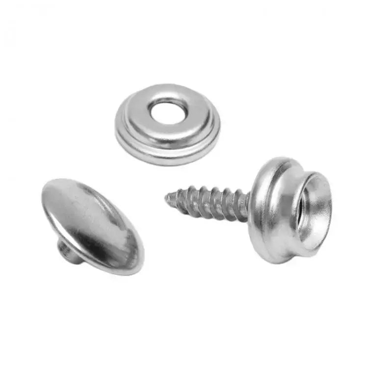 Cloth-to-Surface Nickel Snap Fastener Heavy-Duty for Marine Covers - 5/8"